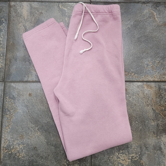 Vintage 80s Russell Athletic Medium Light Pink Drawstring Sweatpants Made In USA - Picture 1 of 8